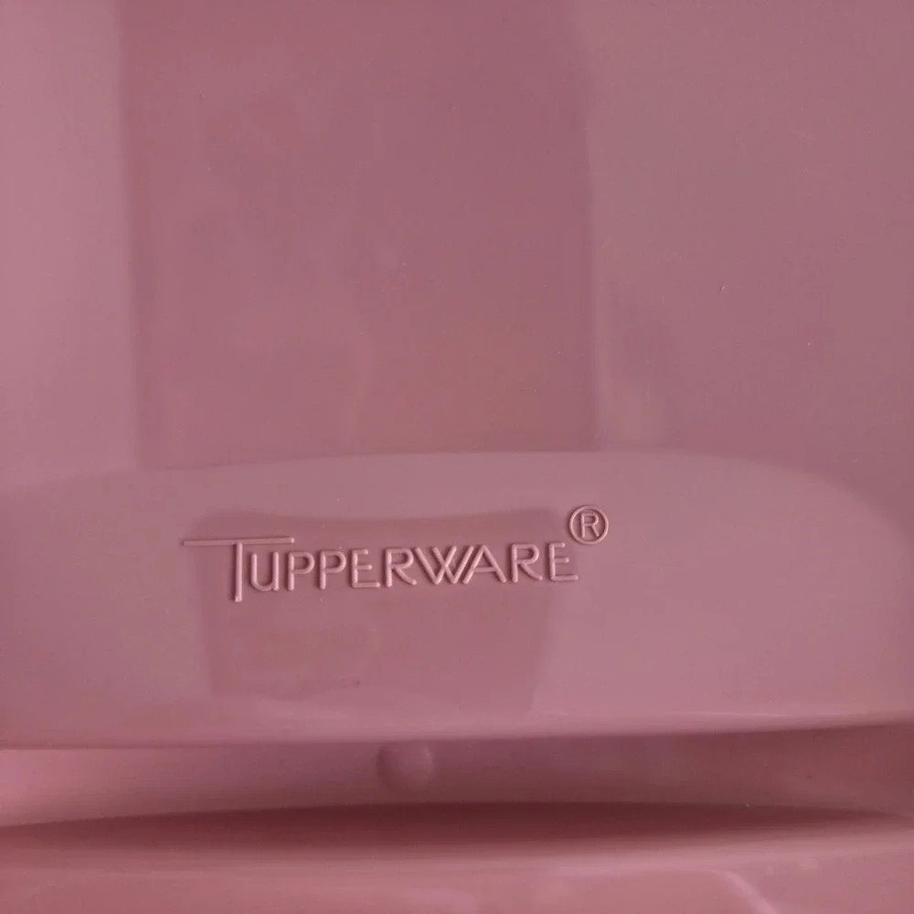 Tupperware Vtg Microwave Steamer 6 Cup 1.4L 3 Piece Set Pink‎ 1273-4 Made in USA